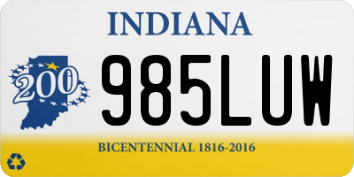 IN license plate 985LUW