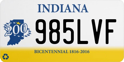 IN license plate 985LVF