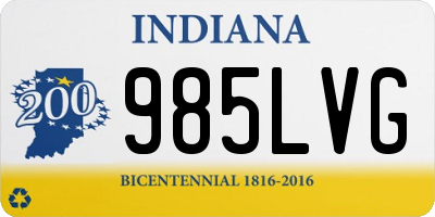 IN license plate 985LVG
