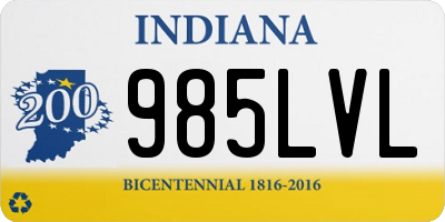 IN license plate 985LVL