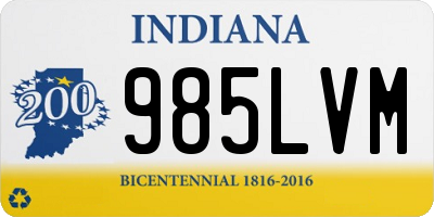 IN license plate 985LVM