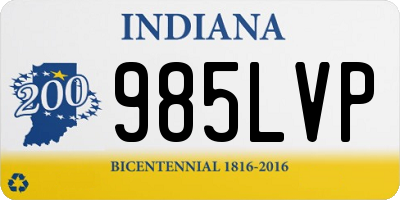 IN license plate 985LVP