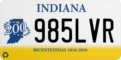 IN license plate 985LVR