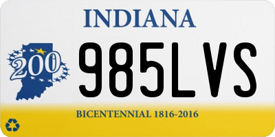 IN license plate 985LVS