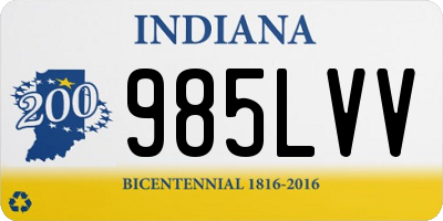 IN license plate 985LVV