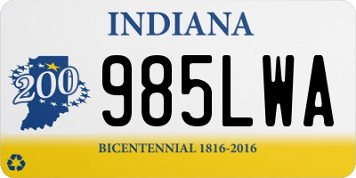 IN license plate 985LWA