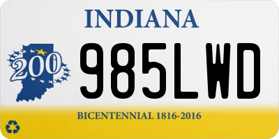 IN license plate 985LWD