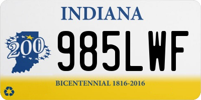 IN license plate 985LWF