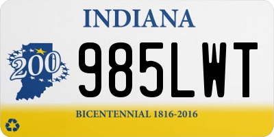 IN license plate 985LWT