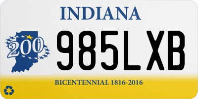 IN license plate 985LXB