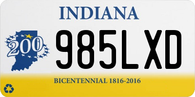 IN license plate 985LXD