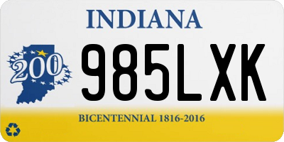 IN license plate 985LXK