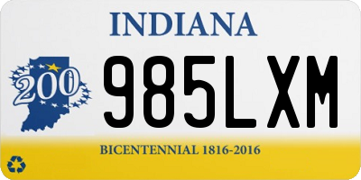 IN license plate 985LXM