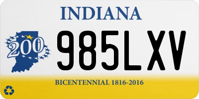 IN license plate 985LXV