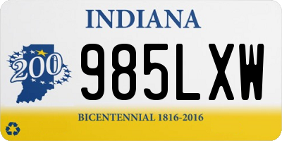 IN license plate 985LXW