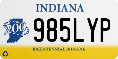 IN license plate 985LYP