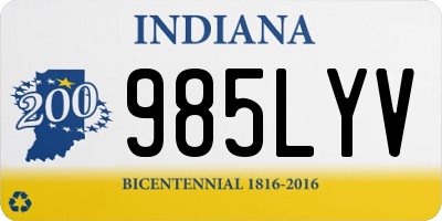 IN license plate 985LYV