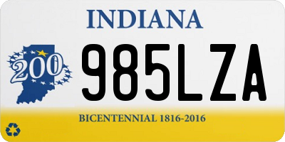 IN license plate 985LZA