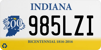 IN license plate 985LZI