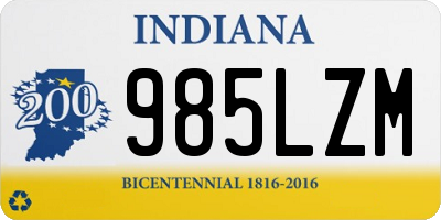 IN license plate 985LZM