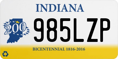 IN license plate 985LZP