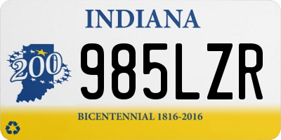 IN license plate 985LZR