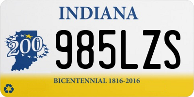 IN license plate 985LZS