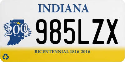 IN license plate 985LZX