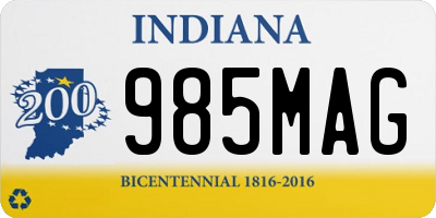 IN license plate 985MAG