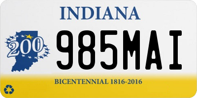 IN license plate 985MAI