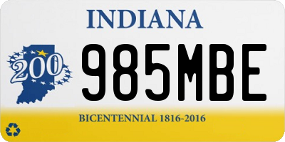 IN license plate 985MBE