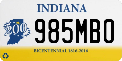 IN license plate 985MBO