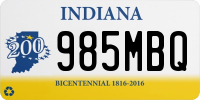 IN license plate 985MBQ