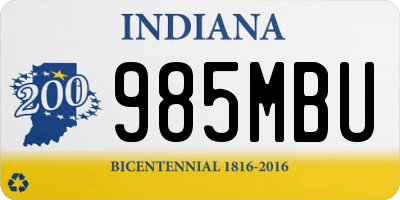 IN license plate 985MBU