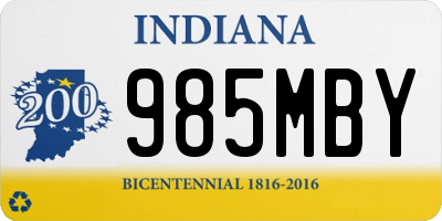 IN license plate 985MBY
