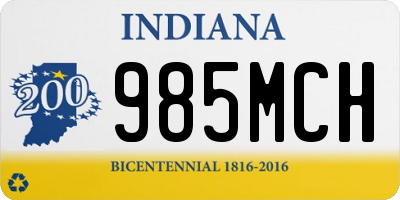 IN license plate 985MCH