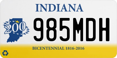 IN license plate 985MDH