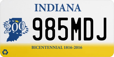 IN license plate 985MDJ