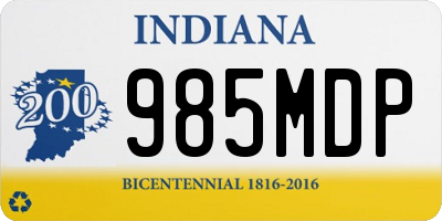 IN license plate 985MDP