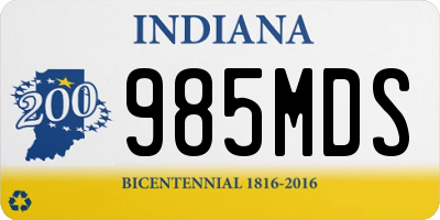 IN license plate 985MDS