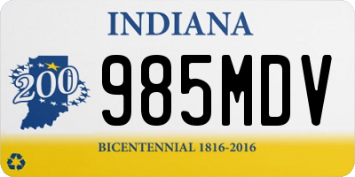 IN license plate 985MDV