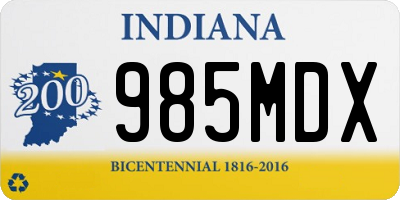 IN license plate 985MDX