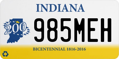 IN license plate 985MEH