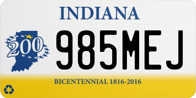 IN license plate 985MEJ