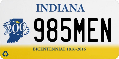 IN license plate 985MEN
