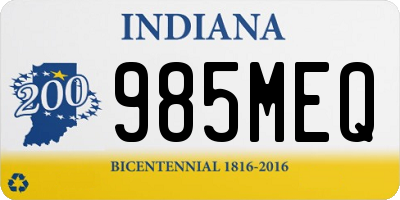 IN license plate 985MEQ