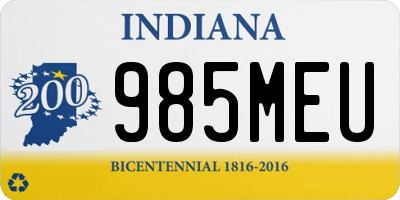 IN license plate 985MEU