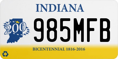 IN license plate 985MFB