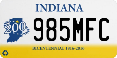 IN license plate 985MFC