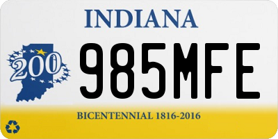 IN license plate 985MFE